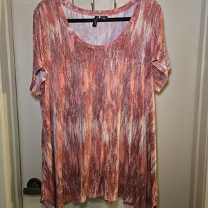 Cynthia Rowley Abstract‎ Pink and White Top